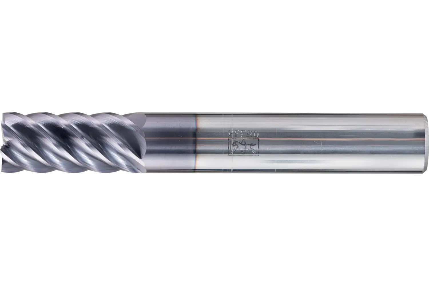 Picture of Pferd Square End Mill, 6 flutes, 1/2" Dia, 1" APMX, 3" OAL, cylindrical shank